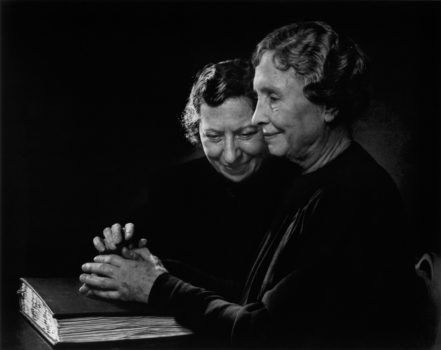 Helen Keller and Polly Thompson, 1948