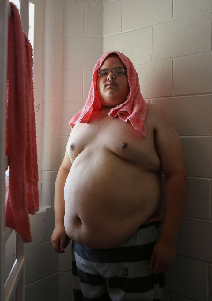Fat Joe in his cell after chain gang duties.
