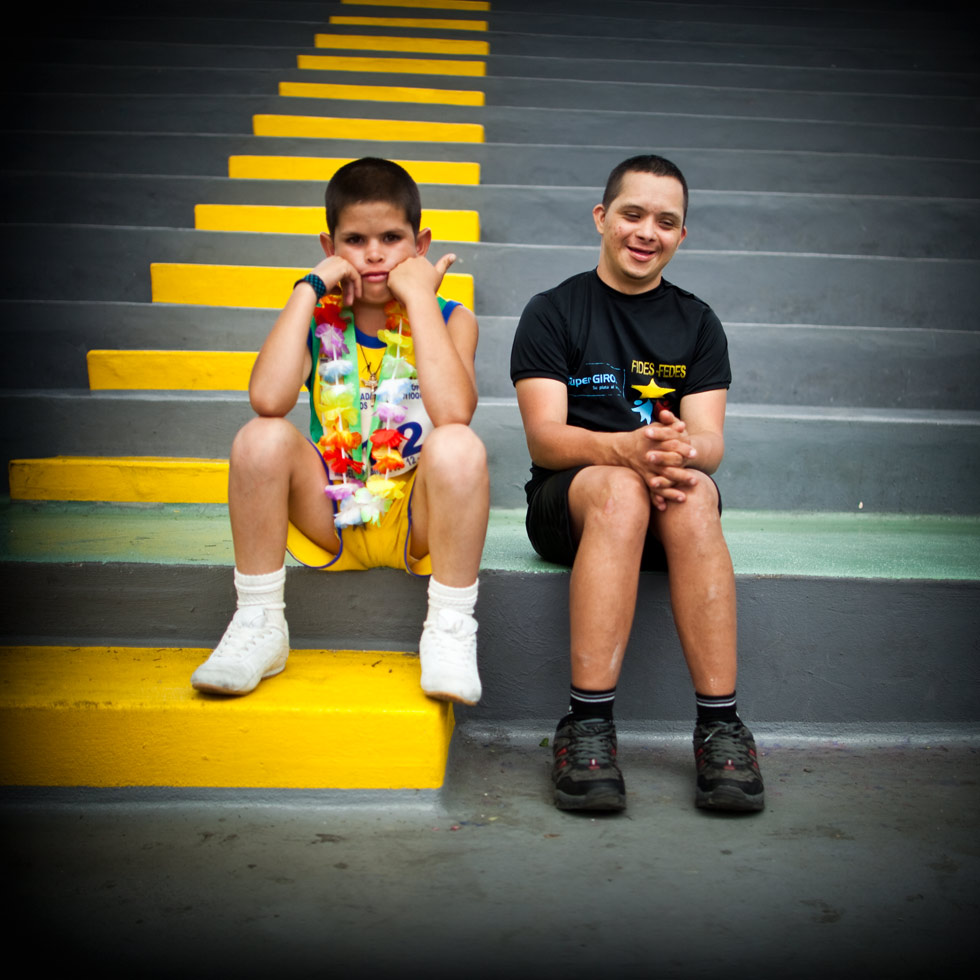 Athletes watching from the stands, FIDES Special Olympics, Medellín, Colombia