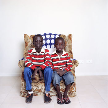 Ngor and Matot,
Canberra, 2009, from the series 'New Australians: Sudanese portraits from suburbia'