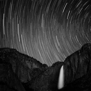 Star Tracks Over Yosemite Falls