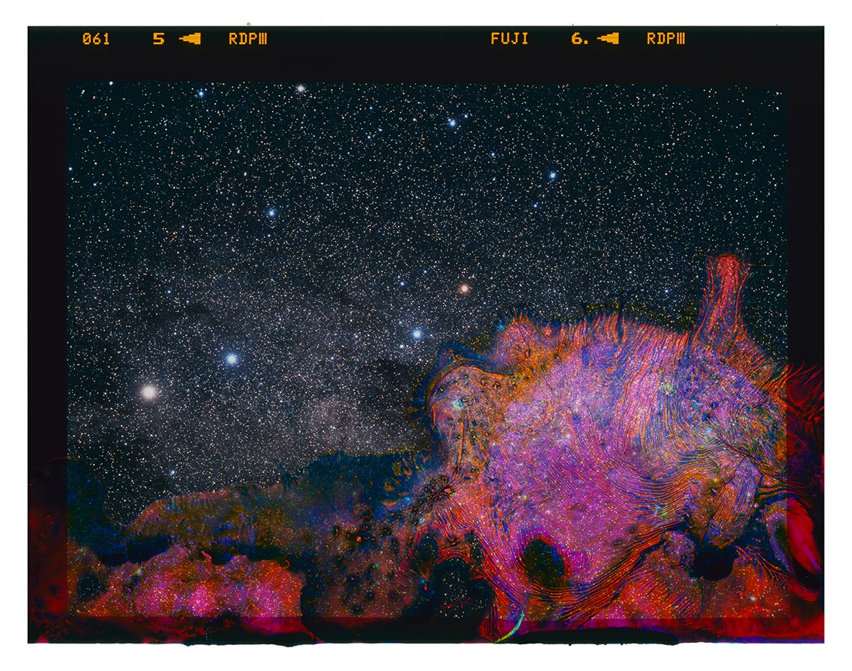 A Photograph of the Milky Way Eaten by Bacteria Found in Unpasteurized Milk