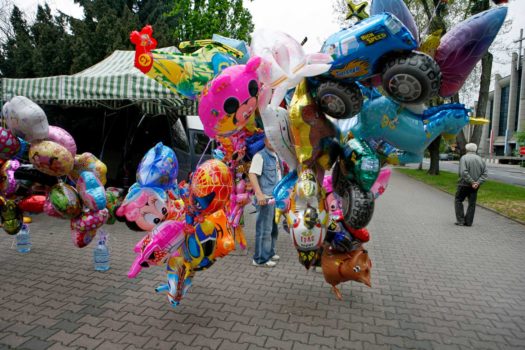 Balloon stand at town fair