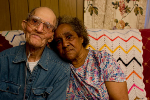 Winston and Hazel Dehart, married more than 50 years - an extremely rare interacial union. Winston and his wife have been fighting for his black lung benefits on and off for more than 20 years since he retired from the mines. He is on oxygen 24 hours a day and she has diabetes. His benefits have been granted and cancelled in a roller coaster of fighting with the mining company.