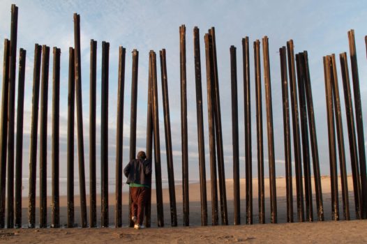 Border fence in Playa Tijuana.