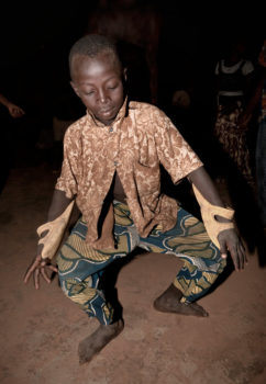 The dancers range in age from young children to grandmothers and grandfathers. On the concrete dance floor they perform intricate routines, combining moves by James Brown and Michael Jackson with hip-hop and traditional tribal dance steps.