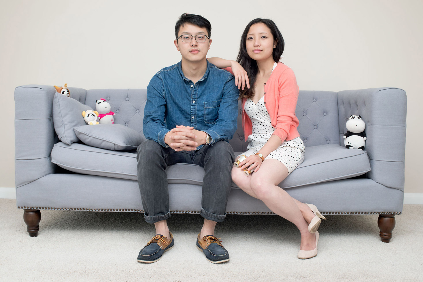 Maolin and Lin (Aberdeen, 2013)
Maolin Liao and Lin Sun. They came to Aberdeen from Langzhong, Sichuan in China to study. I photographed them in their flat, which they bought for the period of study. They are getting married soon and are planning to return to China after finishing their PhDs.
Foreign students are important to the Scottish economy: in Aberdeen alone the amount of money spent by international students every year is around £67 million.