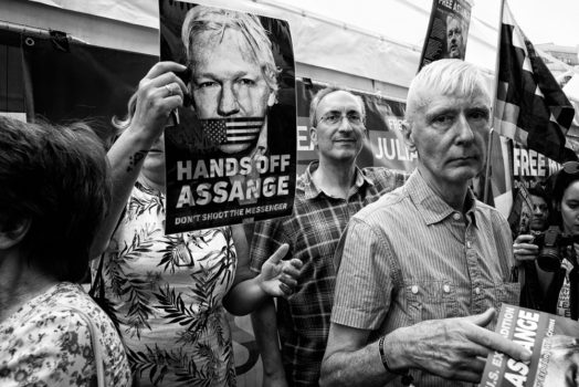 Free Assange demonstration, London, 2019