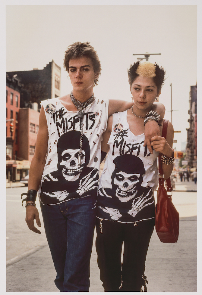 Robert Herman  
 "The Misfits, New York, 1981" (printed later) 

Archival pigment print. Museum of the City of New York. Gift of Jeanne Devine.