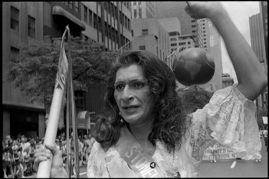Sylvia Rivera (1951-2002), gay rights and transgender activist. New York City Gay Pride Parade, June 27, 1993.