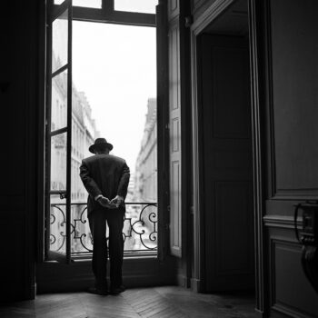 "Wessel Looking Over the Balcony, Paris, France" 2007