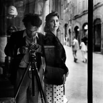 "Self-Portrait with Leslie, Siena, Italy" 1990