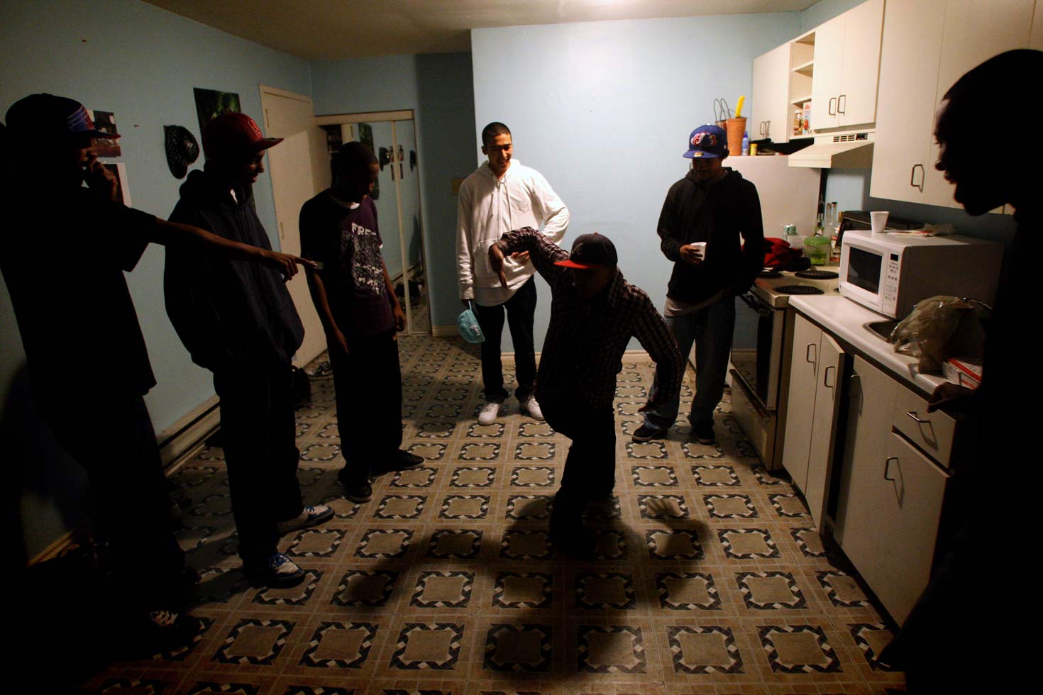 A group of Krump dancers session, Toronto, October 2008. From the series 'We Krump'

© Brett Gundlock