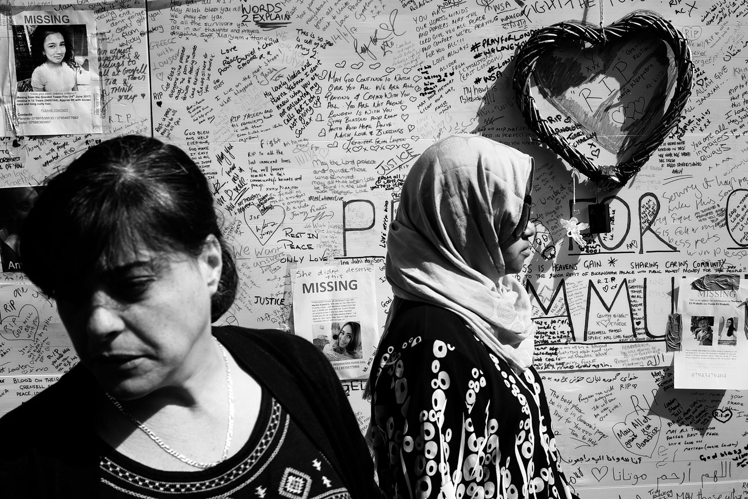 Photograph of victim Isaac Paulos, memorial wall, Bramley Road. Isaac lived on the 18th floor of Grenfell Tower.