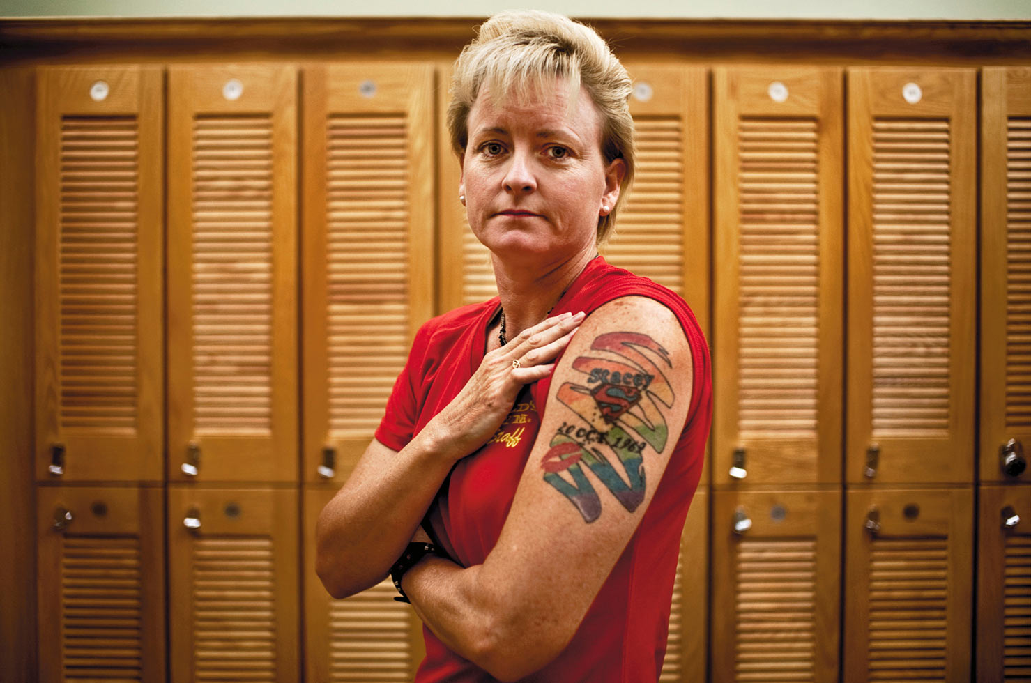 Sergeant Tracey Gerald joined the Marine Corps in 1991. She was a recruiter and served as an ambulance driver in Iraq during Operation Iraqi Freedom. Due to the strain of serving under 'Don't Ask, Don't Tell', Tracey retired from the Marines in 2008.