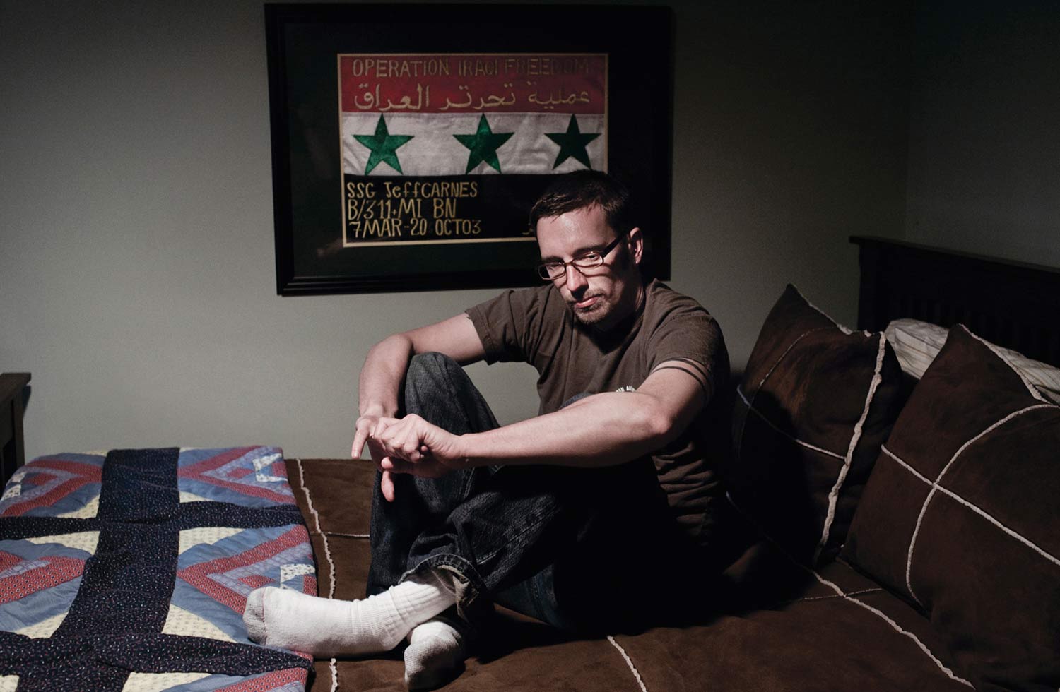 Staff Sergeant Jeff Carnes served in the Army as an Arabic linguist from 1997-2004. He was in Kosovo with the 1st Armored Division and in Iraq with the 101st Airborne Division. No longer wanting to hide who he was, Carnes retired from the military after serving in the Army Reserves from 2004-2006.