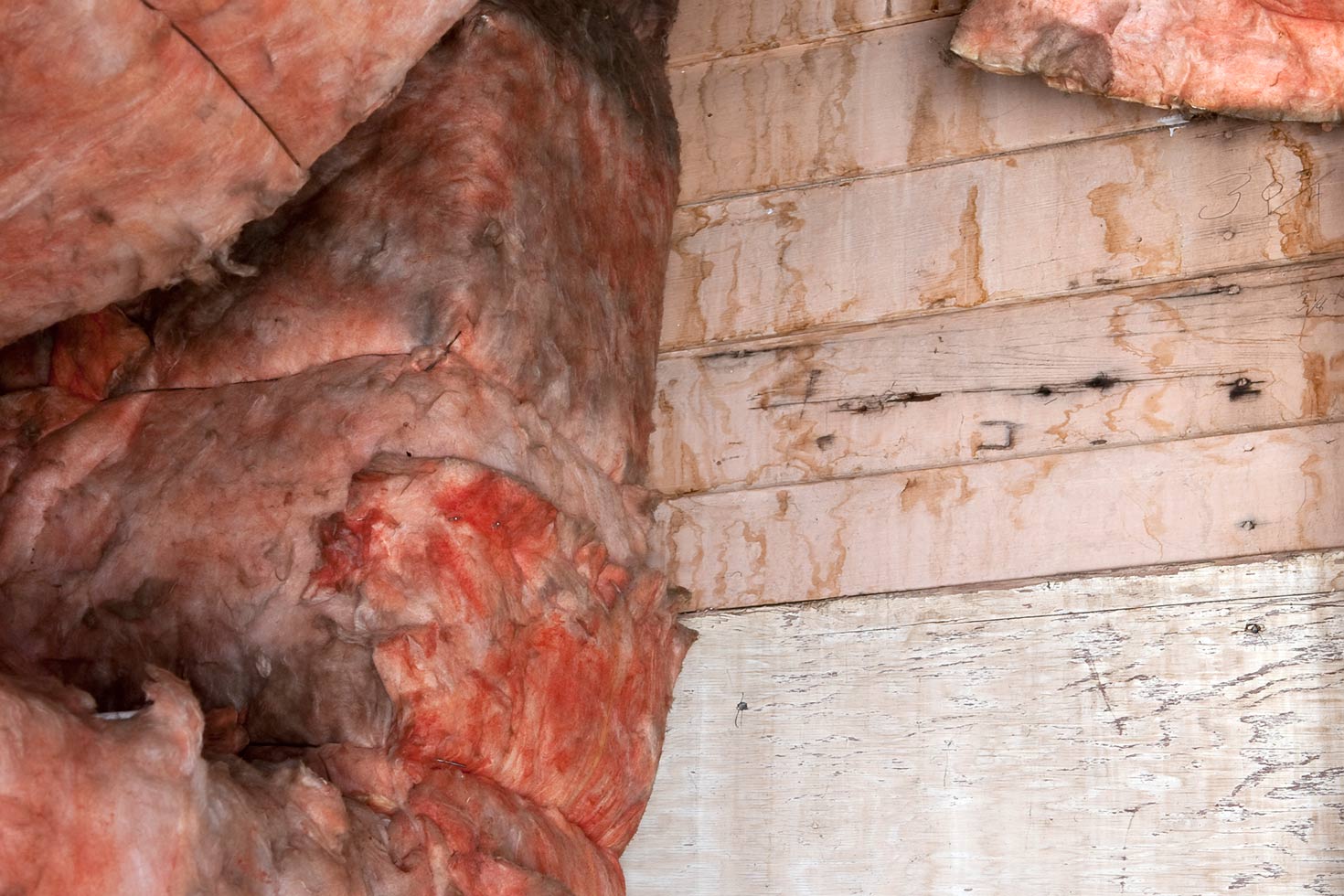 Foreclosure, USA: Insulating, 2009

Exposed fiberglass insulation.