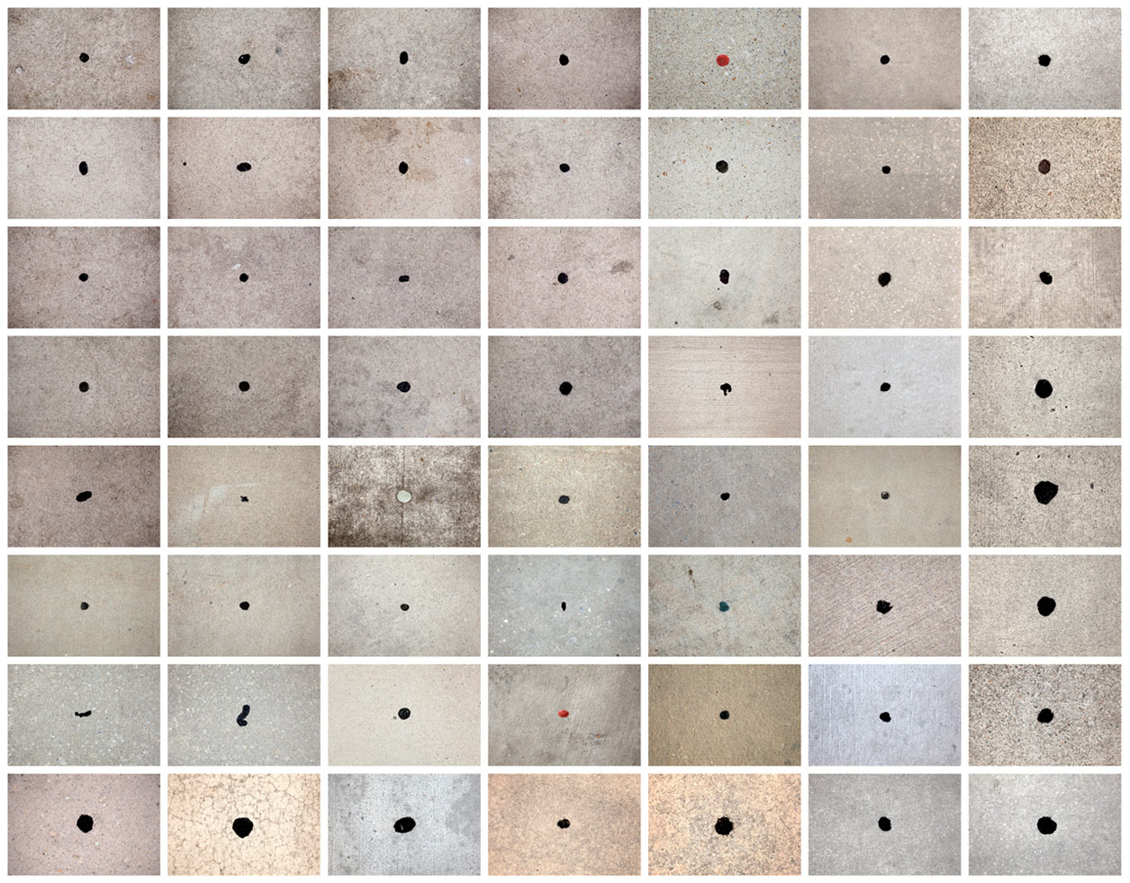 Fifty-Six Pieces of Discarded Chewing Gum