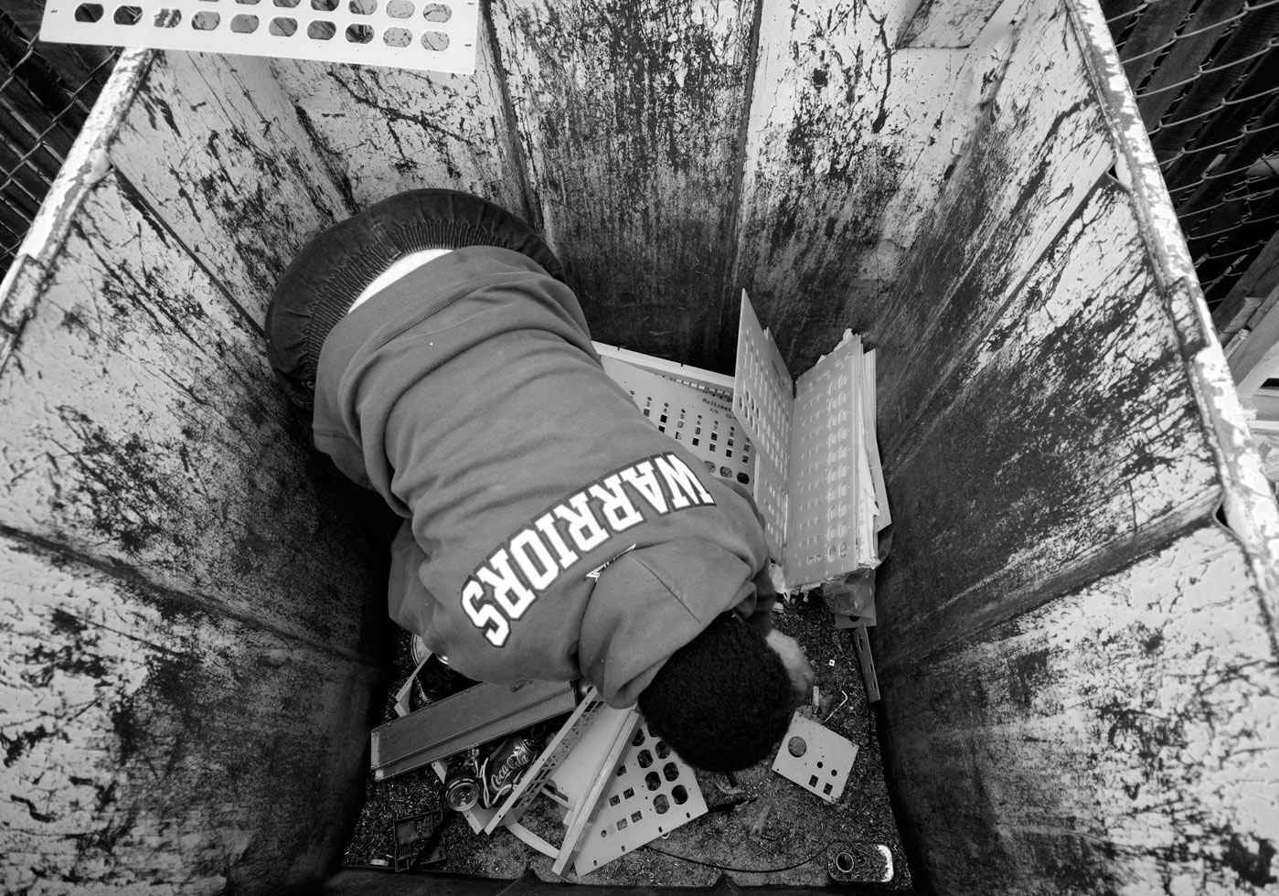 Denise dives inside dumpsters to retrieve each and every piece of precious metal she can find. If she is lucky she will find a full bin of items that have iron and copper to resell to recycling centers.