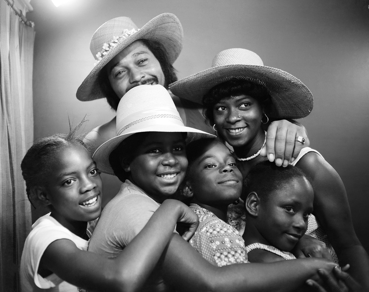 Pleasanton, Alameda County Fair, 1976
	
Some groups need to be urged to sit closer, but not this one. They fit together naturally like a puzzle.