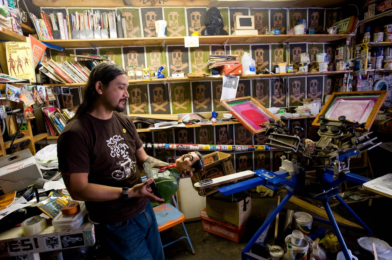 San Diego-based artist Gerardo Yepiz, founder of Acamonchi art studio.