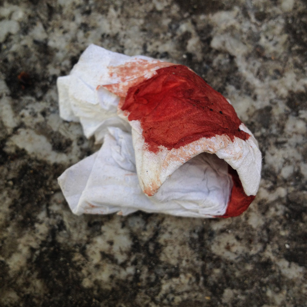 Bloodied Tissue