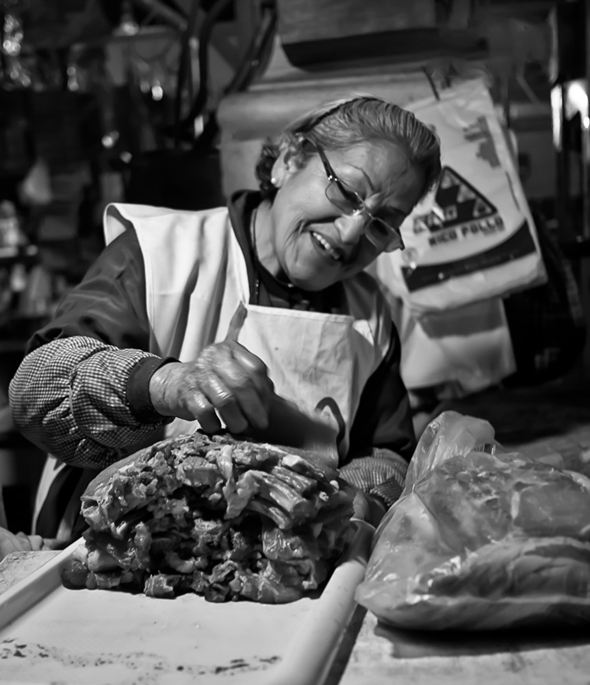 Meat Vendor, Cusco, Peru