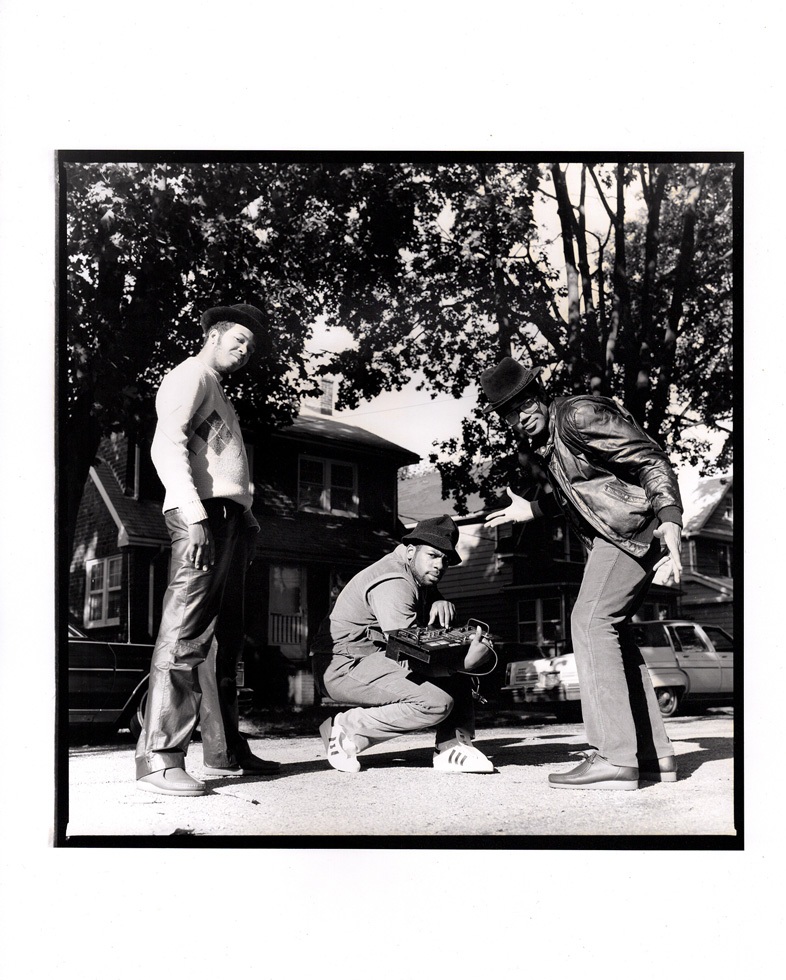 Run-DMC, Hollis, Queens, 1984, by Janette Beckman.
11"x13.5" silver gelatin fiber print, signed.