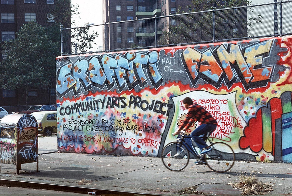 Martha Cooper "Spray Nation: 1980s NYC Graffiti" 

Graffiti Hall of Fame by VULCAN & TNT CREW, East Harlem, 1981