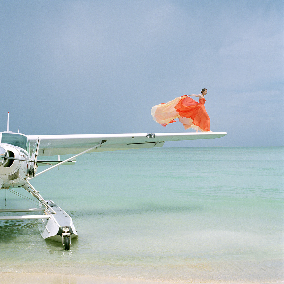 "Saori on Seaplane Wing, Dominican Republic" 2010