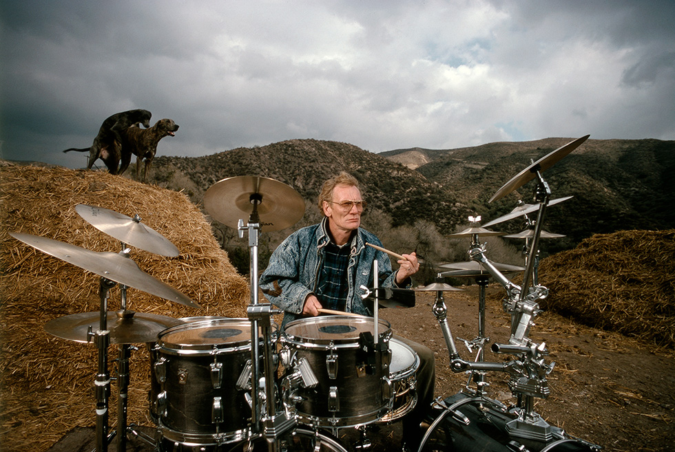 Ginger Baker outside of Santa Barbara, California, 1989