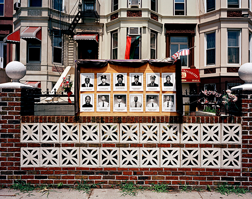 9/11 Memorial, Vulcan Society members, Eastern Parkway, Brooklyn, 2002