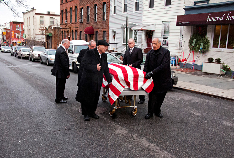 Larry's father's coffin, 21st Street, Brooklyn, 2013